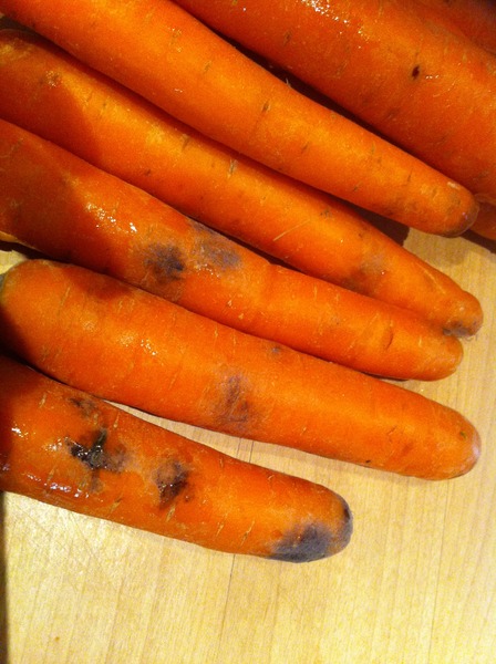 Can I feed the family mouldy carrots?