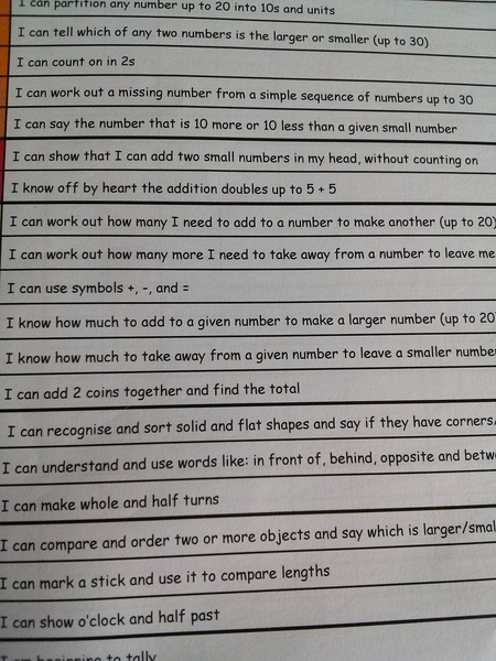 What can an "average" 6 year old (Year 1) do for addition and subtraction?