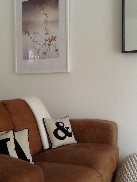 Tan leather sofa....what colour accessories?