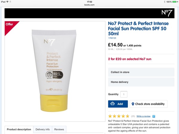30 SPF moisturiser