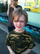 To be pissed of at  people that make comments about sons hair