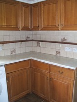 Painting laminate kitchen units... And can I do anything with this worktop?