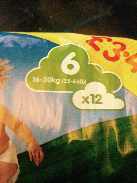 10 month old getting too small for nappies