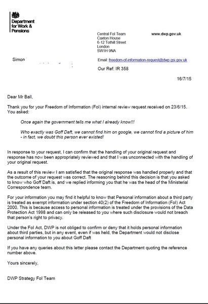 Problems with Goff Daft?