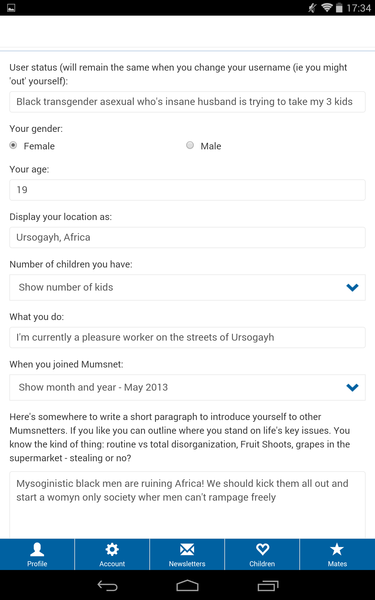 My profile info has been changed...