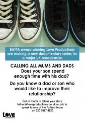 Does your son spend enough time with his dad? New TV documentary needs you