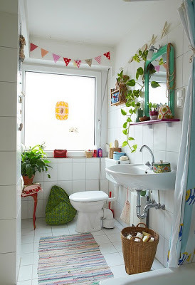 Making a tiled bathroom look cosier/warmer