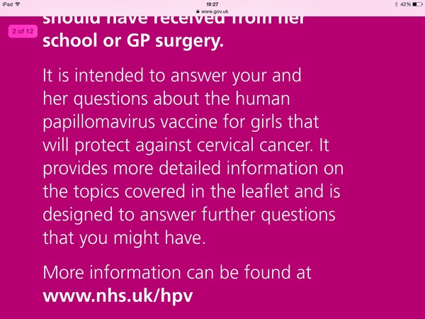 To be worried about dd having the Cervical cancer jab after the fuss about it on here the other day
