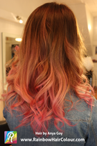 pink streaks for grey hair?