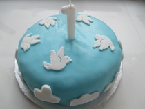 How would you stick onto fondant icing please?