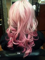 pink streaks for grey hair?
