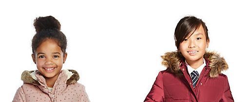 Sexy hair styles in latest M&S girls' coats ad?