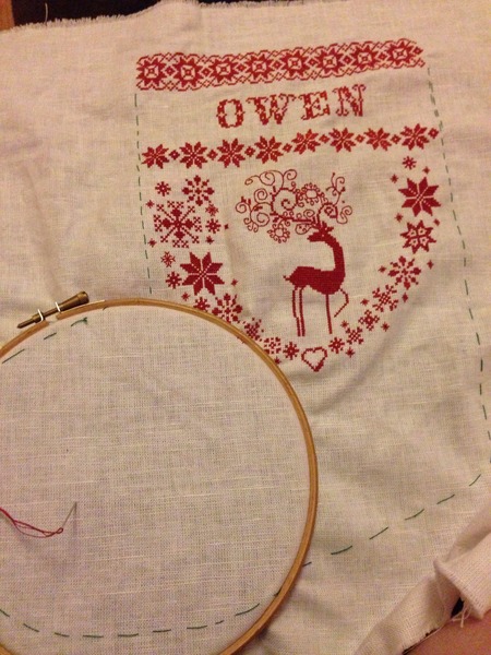 How shall I finish this Christmas stocking ? (Picture included)