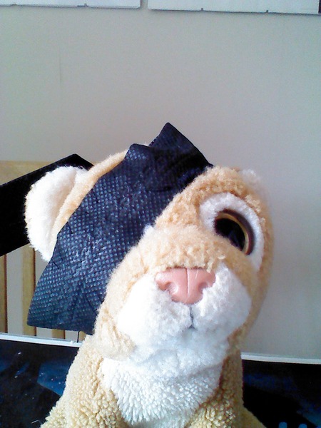 Please help me with eye patch for a much loved toy