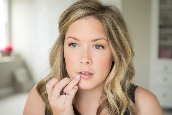 Outlining with brown lipliner