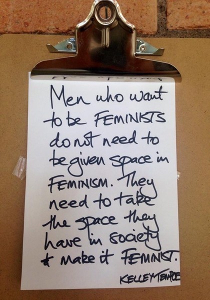 Ways men can support feminism...