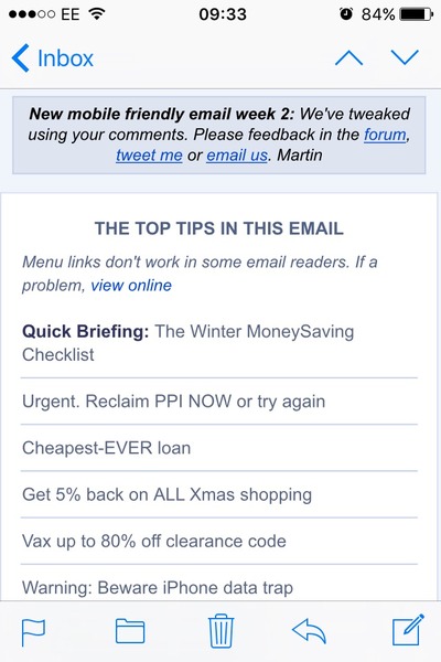 Posted links are very hard to see