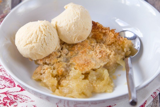 Help! What's the name of that apple pudding recipe where you cook the apples in a pan and then press a dough over the top...