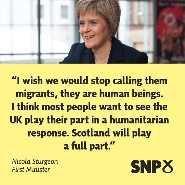Any Scottish protest planned about the refugee crisis?