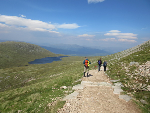 Hiking up Ben Nevis