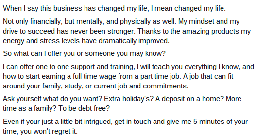MLM-bot watch -  FL, Juice Plus, Younique etc