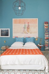 We promised to re-paint DD's room if she did a thorough tidy up, and now she wants it to be orange and blue.
