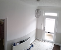 Looking for a warm white paint (to go with dark blue/greyish tiles) dulux, valspar or any available from b&q please