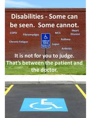 to be fed up of being challenged for parking in a disabled space?