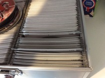 If you have a huge DVD/CD collection filed in wallets rather than boxes, how do you organise them?!