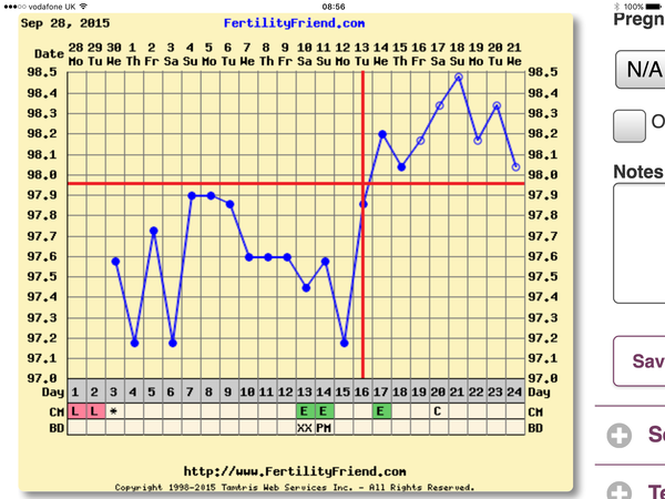 Any temping experts fancy having a look at my chart?