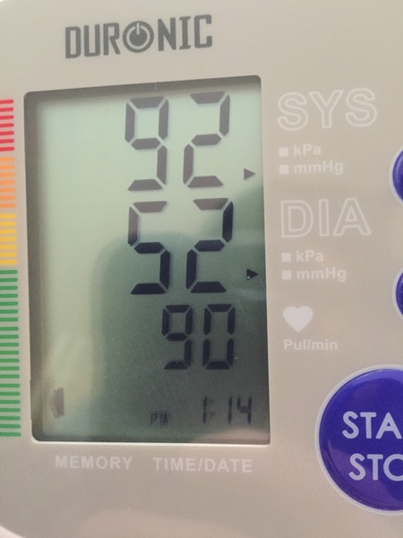 Sudden low blood pressure