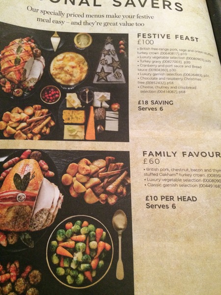 M&S Christmas food order 2015....