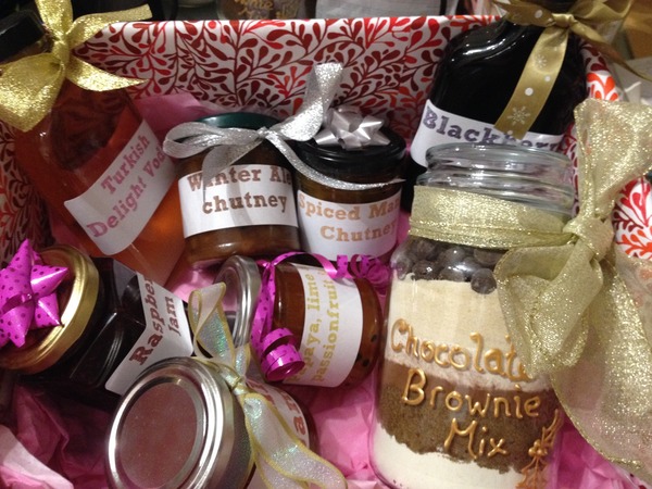 Homemade food gifts as christmas presents