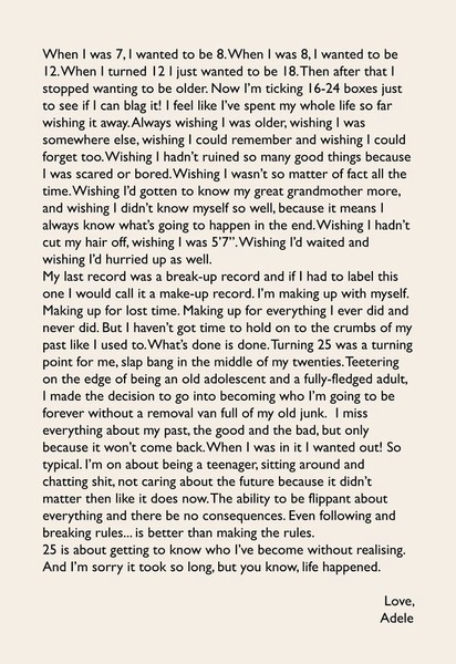 To not get the big fuss over adele