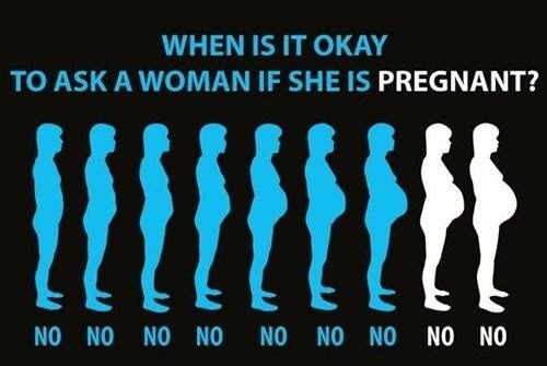 'Are you expecting?' when you're not. How to respond?!