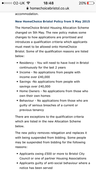 To apply for a council house?