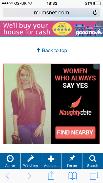 Inappropriate adverts