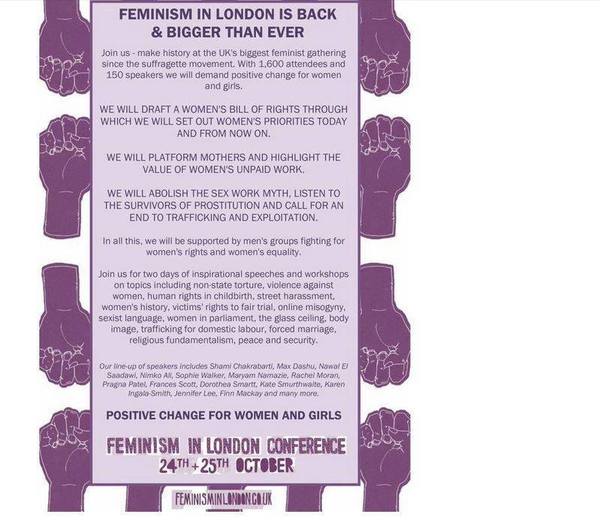 Feminism in London conference