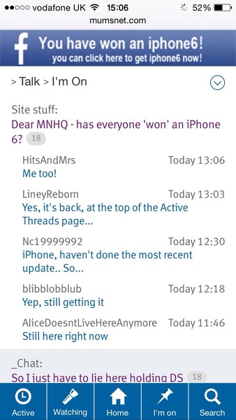 Dear MNHQ - has everyone 'won' an iPhone 6?