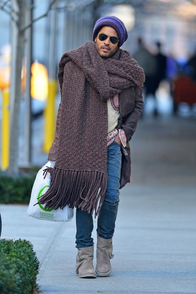 Huge scarves on small people