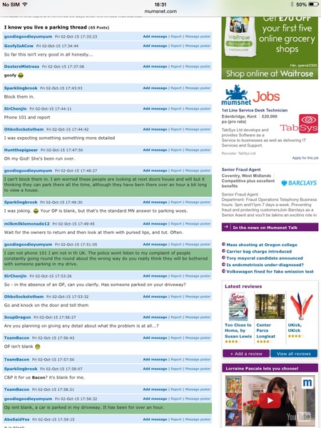 Blank posts on threads?