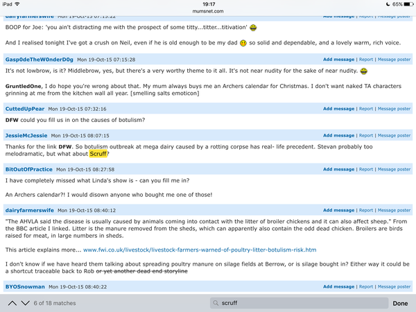 Badly done Helen, badly done - you're as stuffed as a Grundy turkey. Discuss The Archers here.