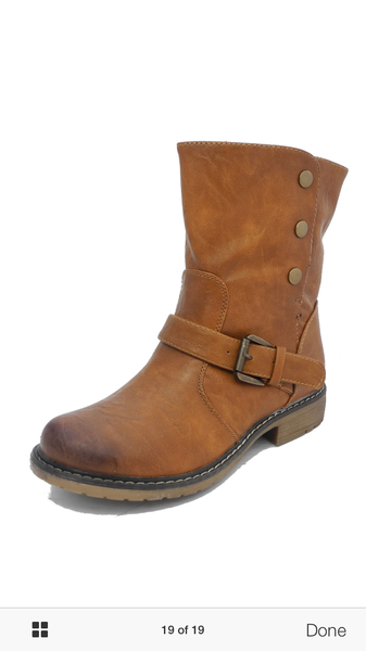 Help! Biker style boots... These but in tan leather?