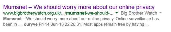 Mumsnet threads archived/mirrored elsewhere - security issue?