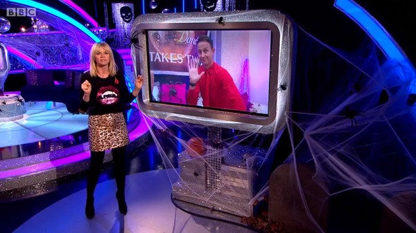Zoe ball's skirt on last night's It takes two
