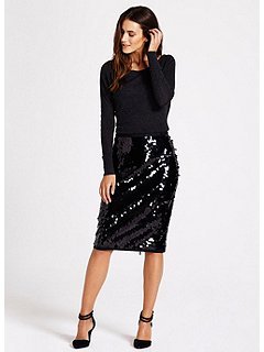 Black sequin skirt and...?