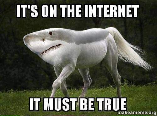 To wonder why people repeat myths on the internet without checking