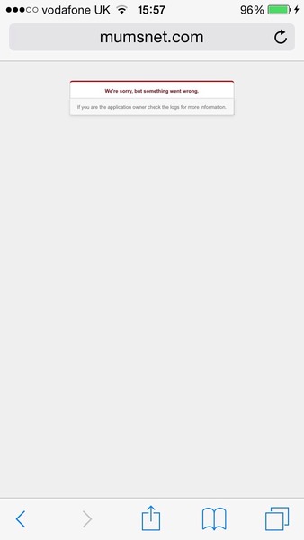 Mobile page by working and funny message on google