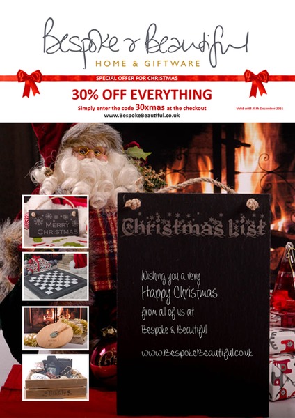 30% off gifts and homeware at Bespokebeautiful.co.uk