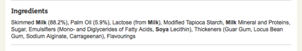 To disown OH for buying Elmlea instead of proper cream?